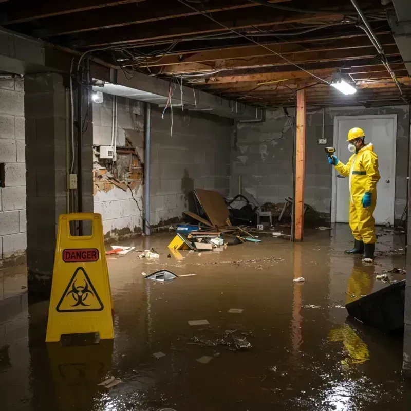 Flooded Basement Electrical Hazard in Milan, MO Property